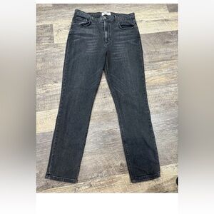 Reformation Jeans Size 30 High And Skinny Crop In Avalon Black $178